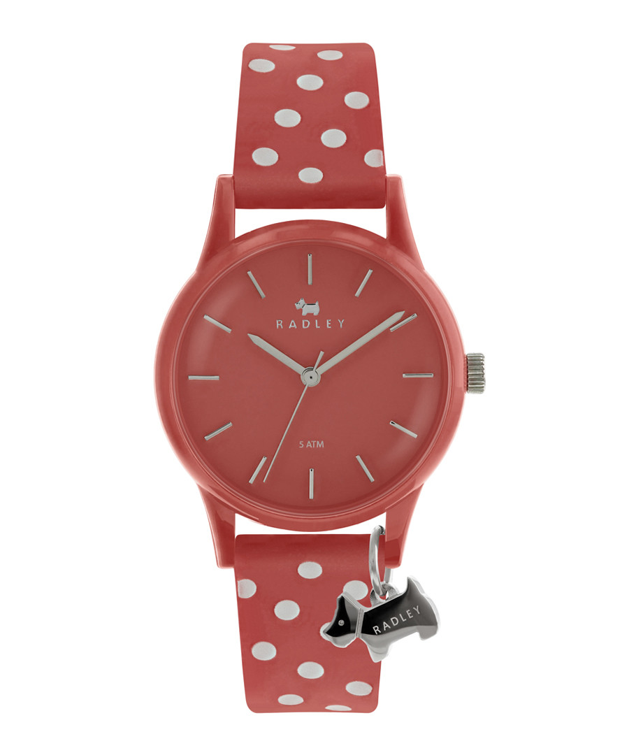 Coral spotted strap silicone watch Sale - radley