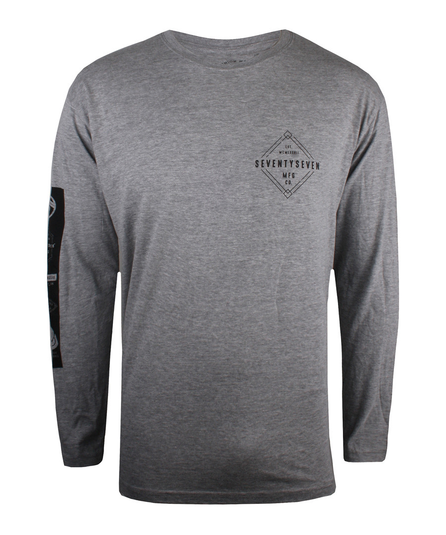 Grey cotton blend long sleeve top Sale - seventy seven