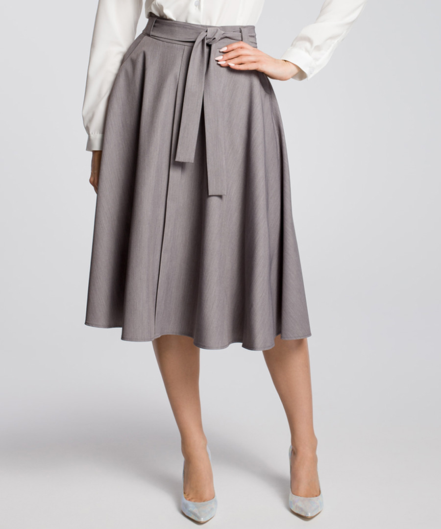 Grey pleated pocket skirt Sale - made of emotion