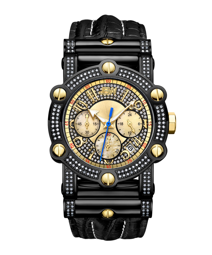 Phantom black steel & diamond watch Sale - jbw