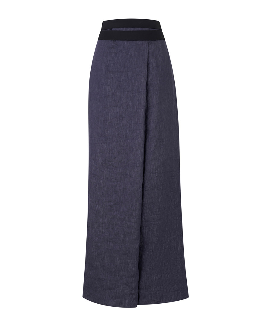 Dark blue wrap trousers Sale - Amanda Wakeley