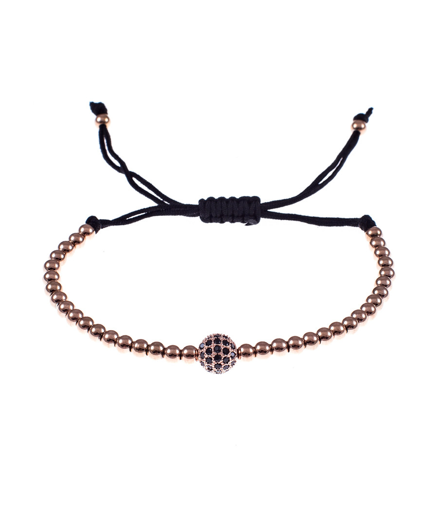 Rose gold-tone steel tie ball bracelet Sale - monomen