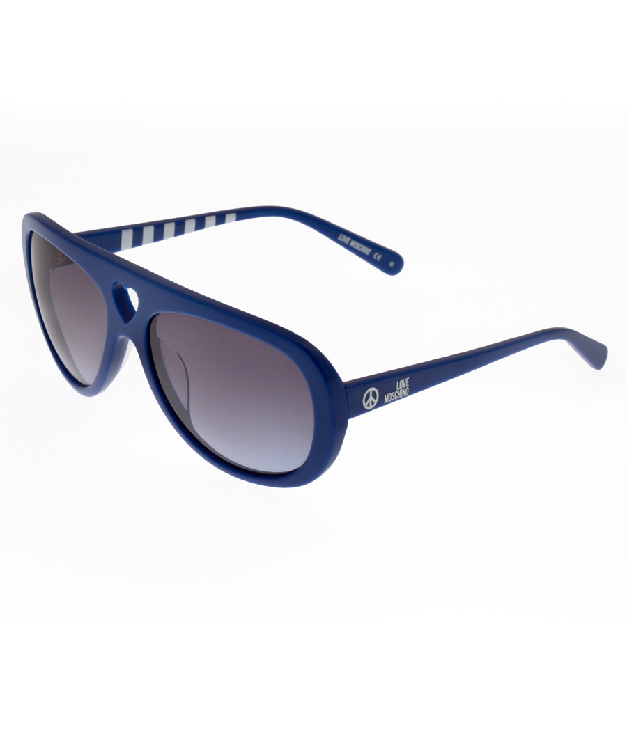 Blue & brown aviator sunglasses Sale - moschino love