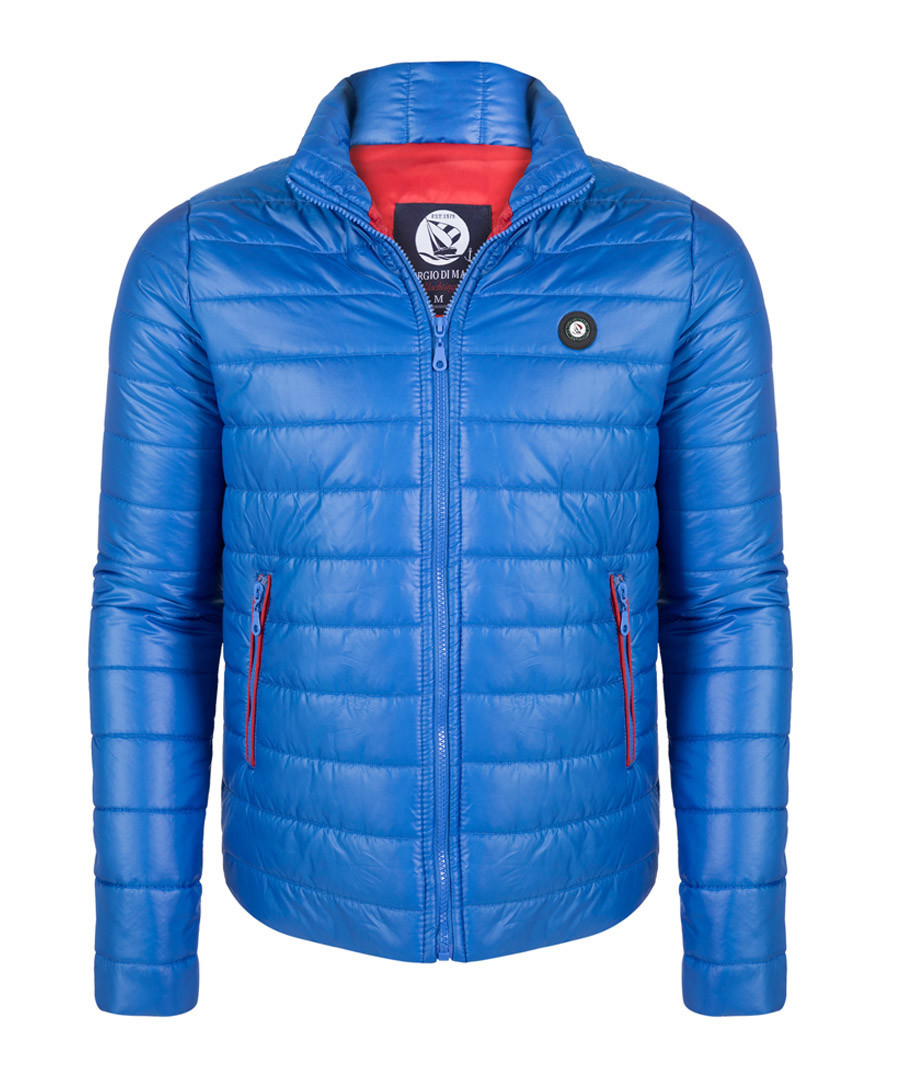 Blue quilted short coat Sale - giorgio di mare