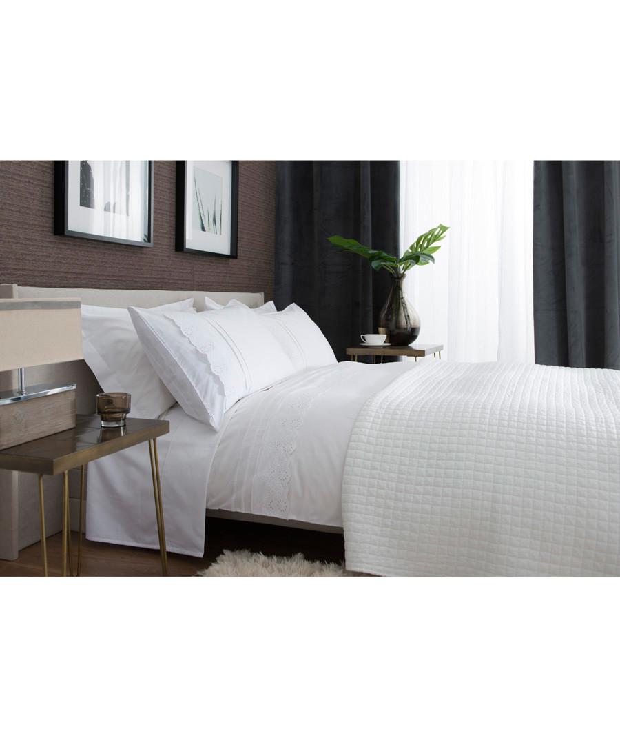 Ashanti white cotton double duvet set Sale - lyndon