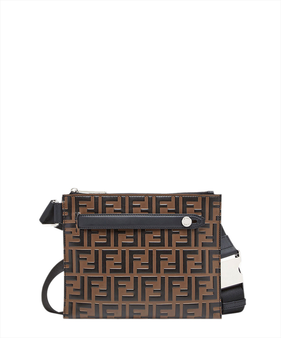 Brown leather logo waist bag Sale - fendi