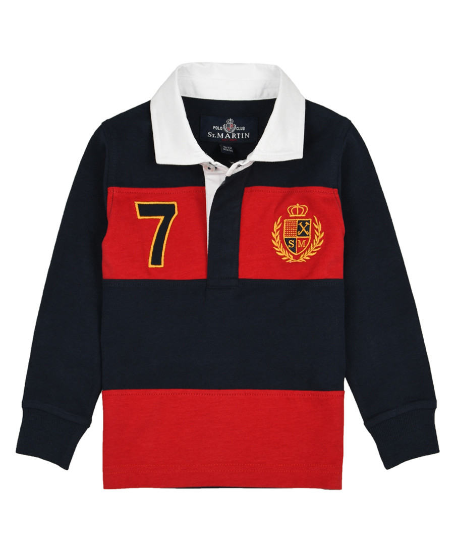 Boys' blue pure cotton long sleeve shirt Sale - polo club st. martin