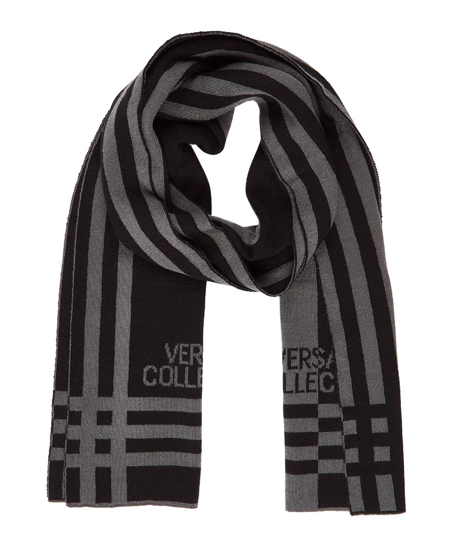 Black & grey wool blend scarf Sale - versace collection