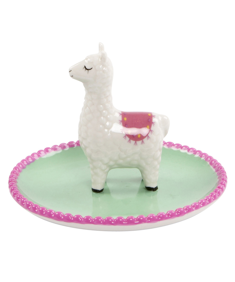 Lima Llama green & pink trinket dish Sale - sass & belle