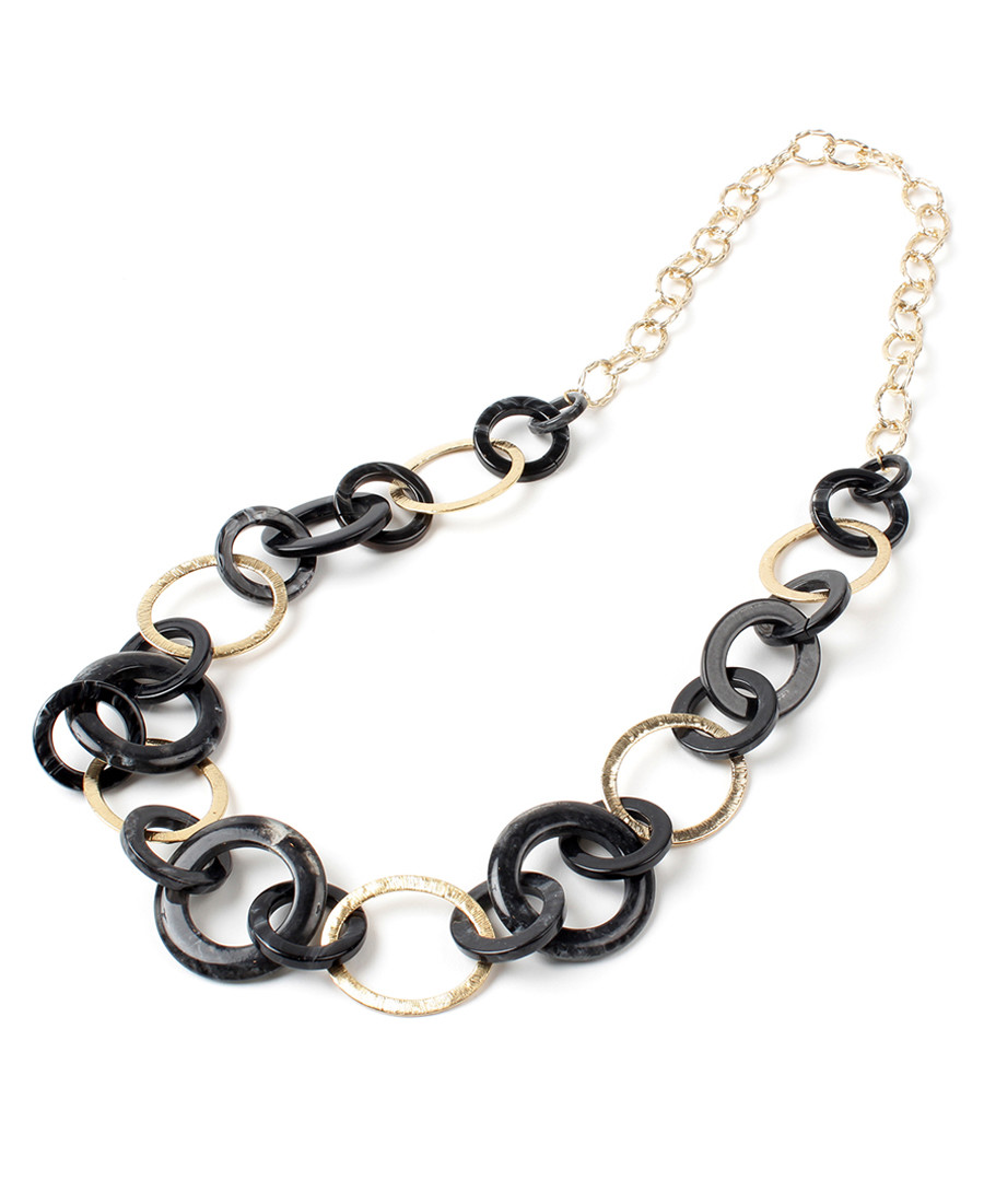 Black & gold-tone link necklace Sale - amrita singh