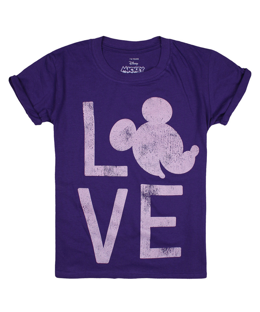 Girls' Love Mickey purple T-shirt Sale - disney