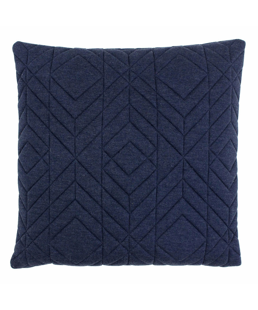 Conran navy quilted cotton cushion 45cm Sale - riva paoletti