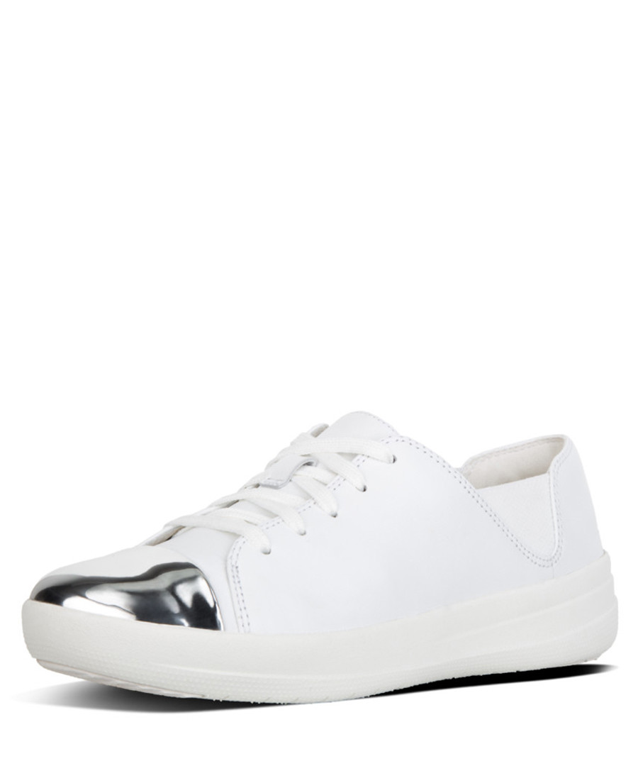 F-sporty white leather mirror sneakers Sale - fitflop