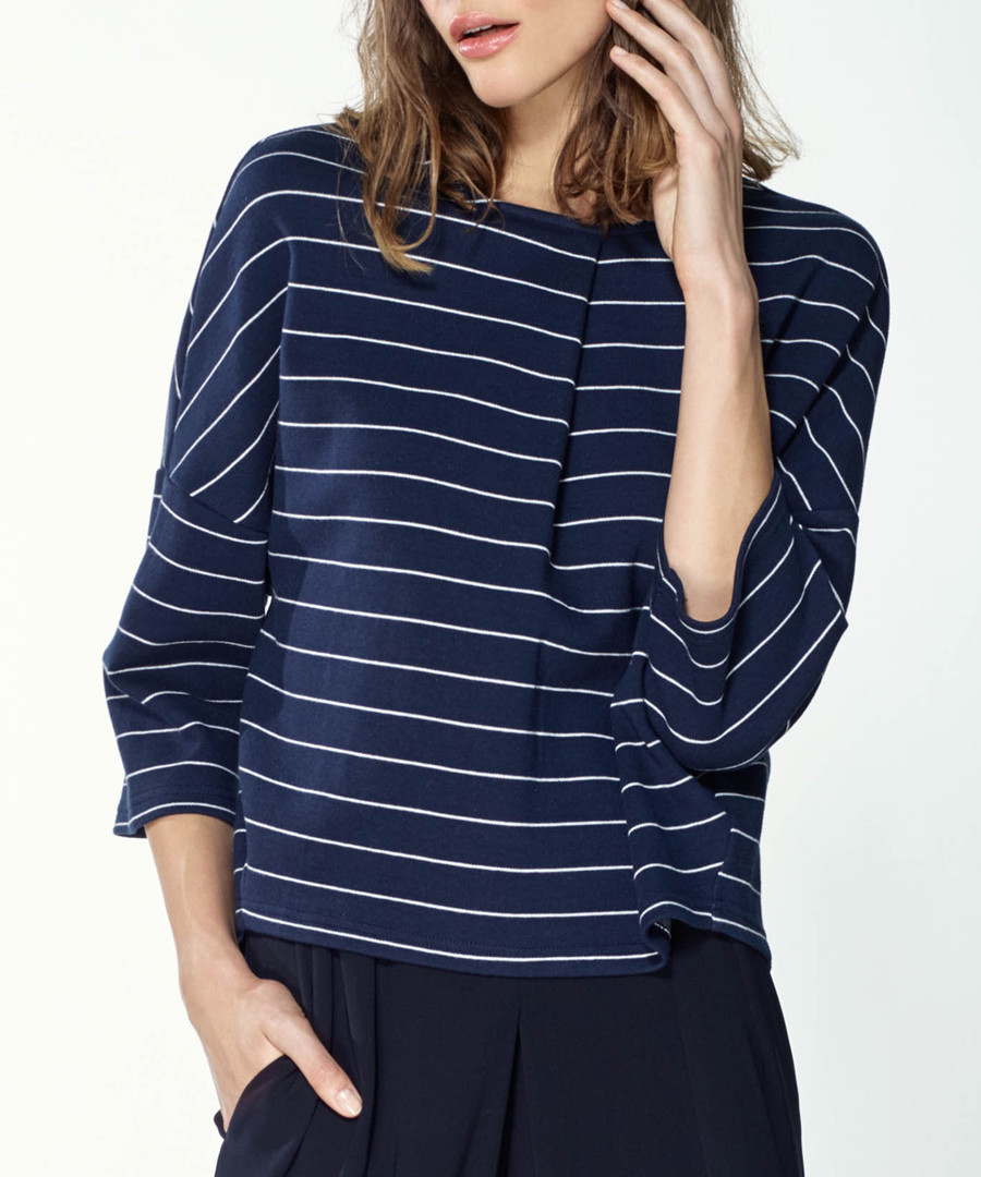 Navy stripe pure cotton top Sale - paisie
