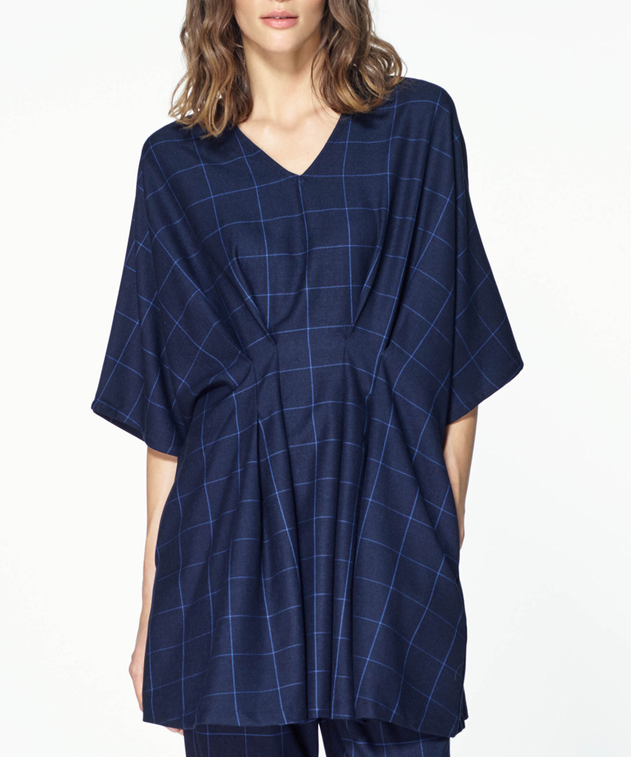 Multi check pleated waist top Sale - paisie