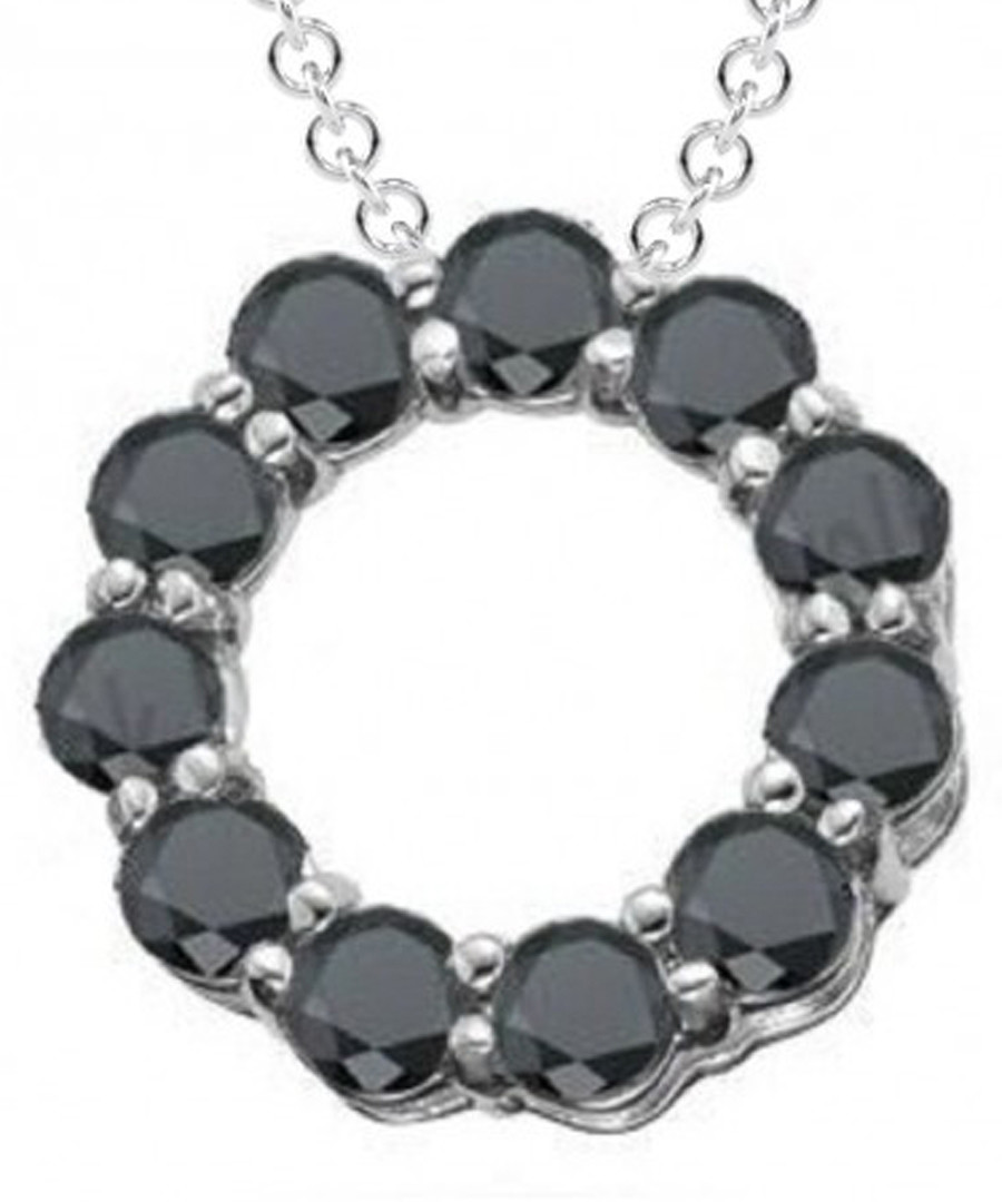 3ct black diamond & white gold pendant Sale - Buy Fine Diamonds