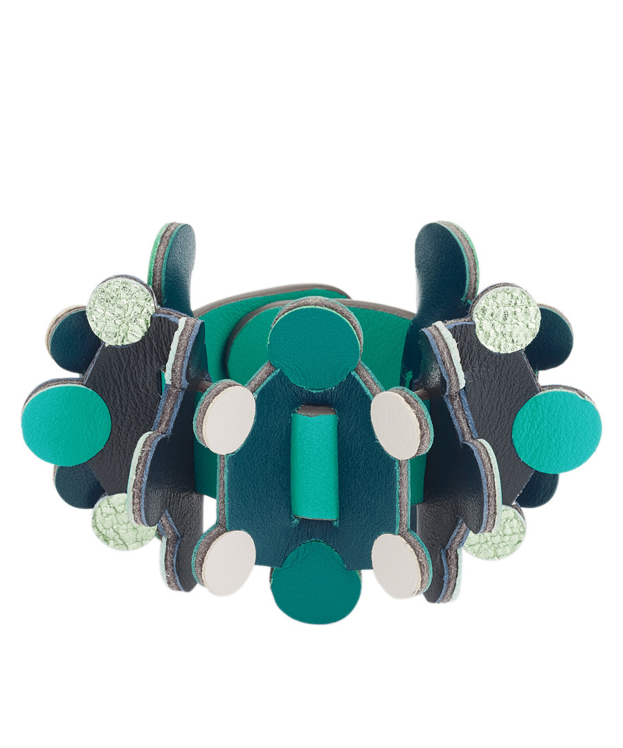 Ruff Circulus green leather cuff Sale - anya hindmarch