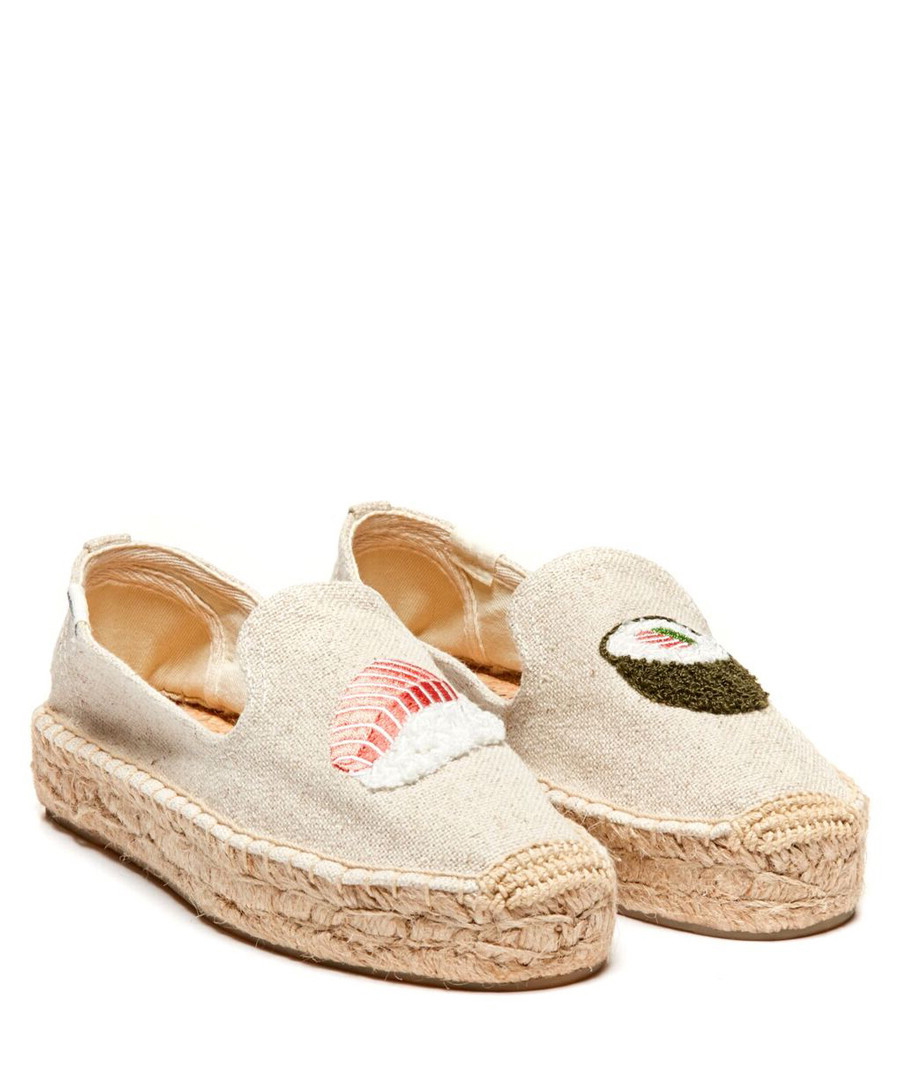 Sand pure cotton sushi espadrilles Sale - SOLUDOS