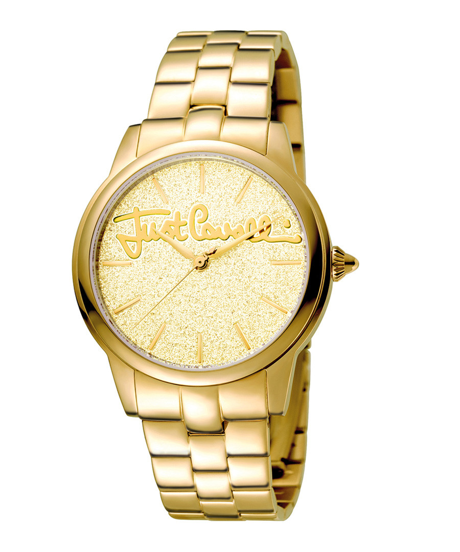 Gold-tone glitter dial watch Sale - just cavalli