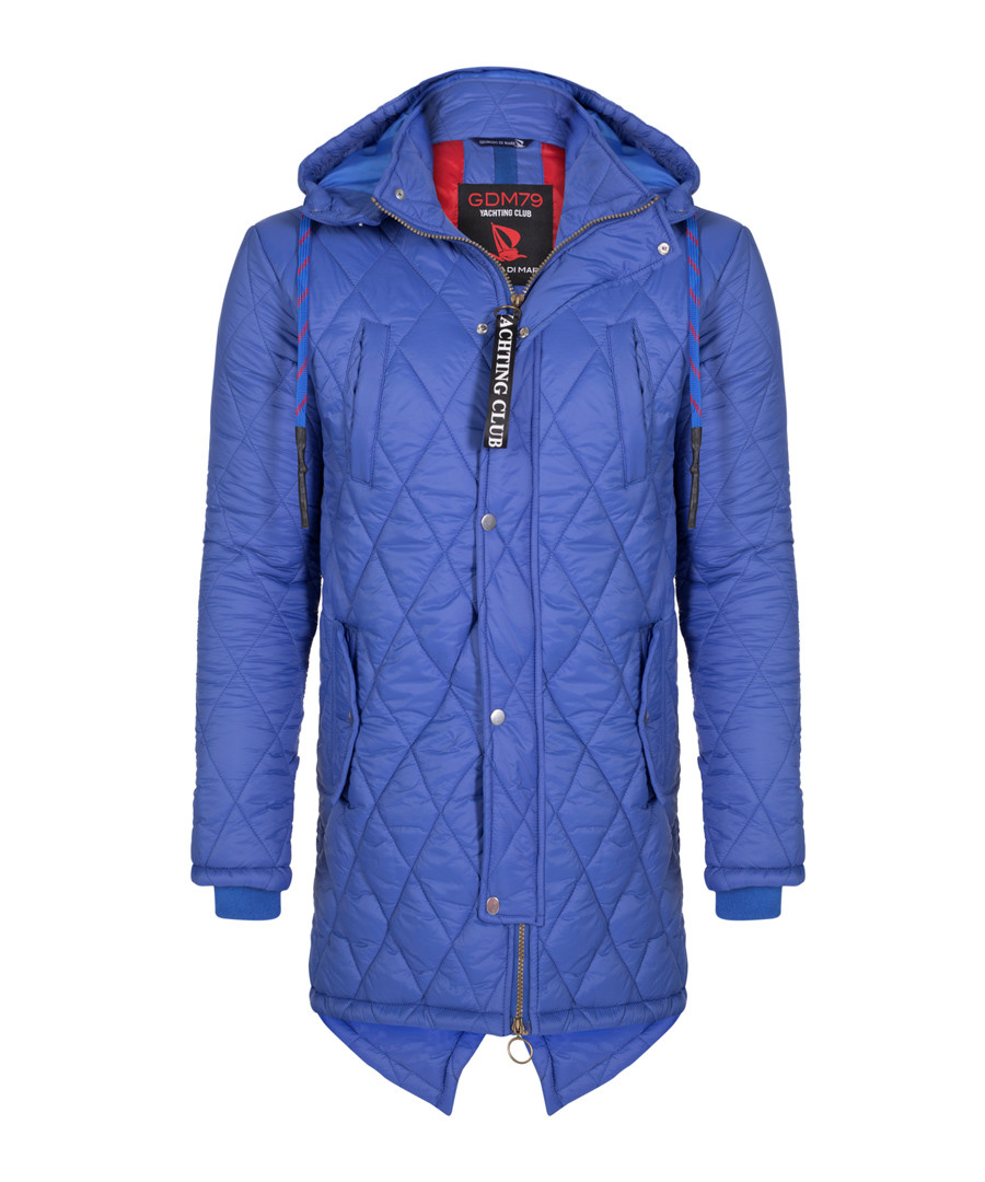 Indigo quilt hooded coat Sale - giorgio di mare