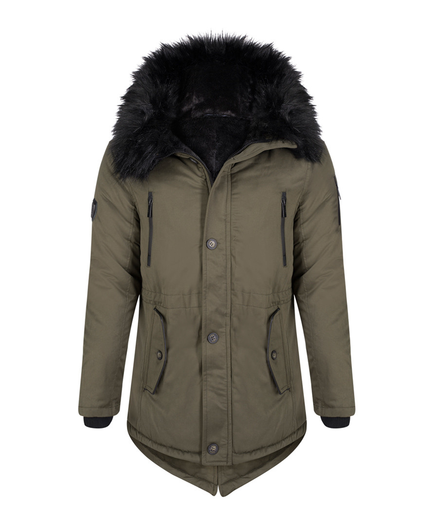 Khaki cotton blend parka coat Sale - giorgio di mare