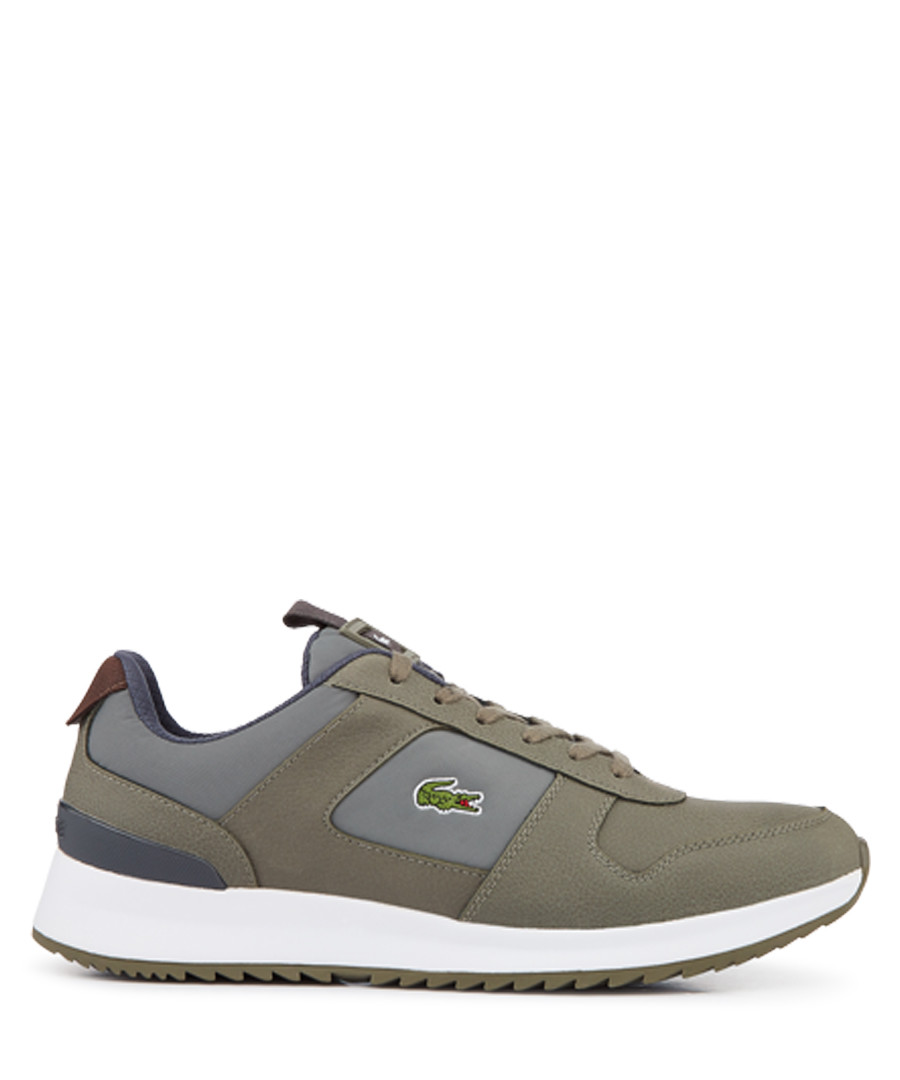 Green & grey branded lace-up sneakers Sale - lacoste