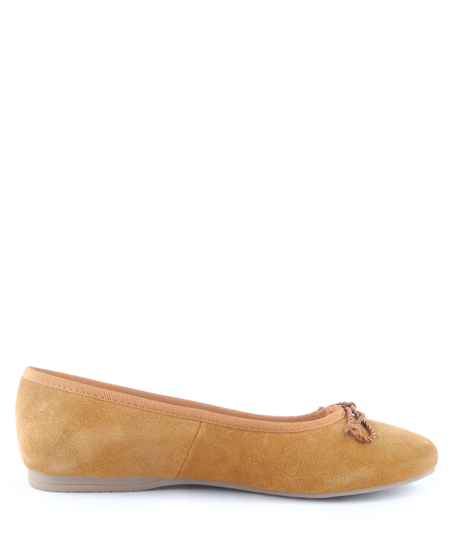 Tan suede ballet pumps Sale - BROSSHOES