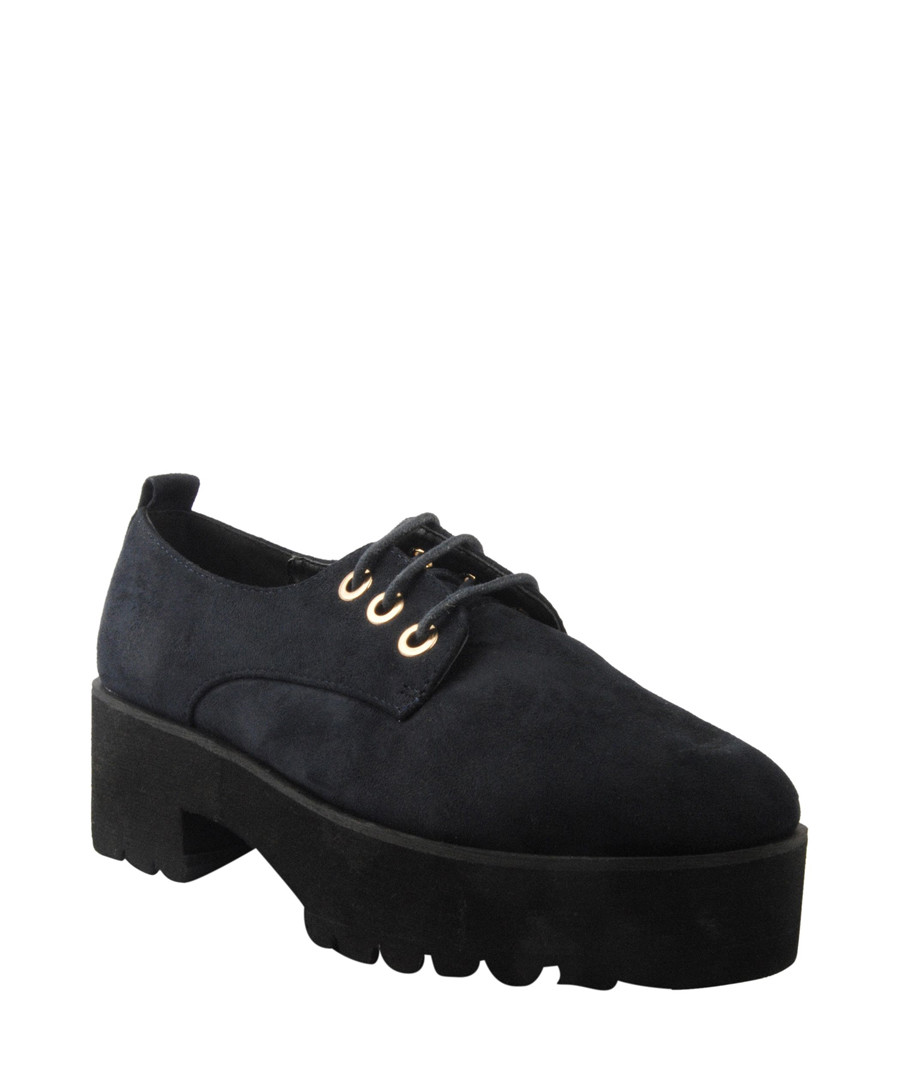 Black lace-up platform shoes Sale - BROSSHOES