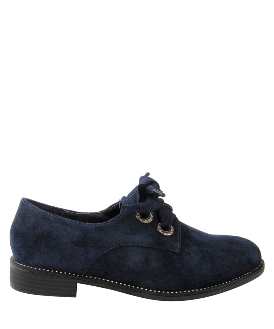Navy two-hole lace shoes Sale - BROSSHOES