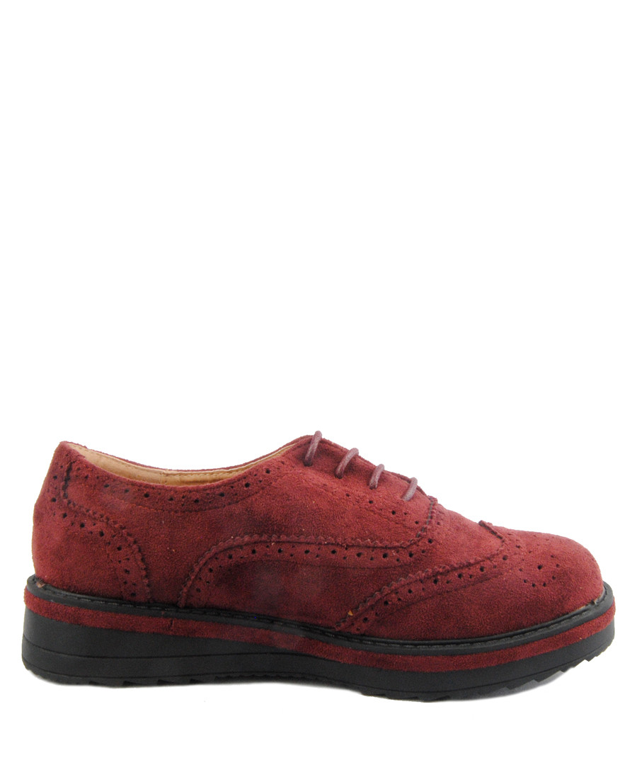 Burgundy flat brogues Sale - BROSSHOES