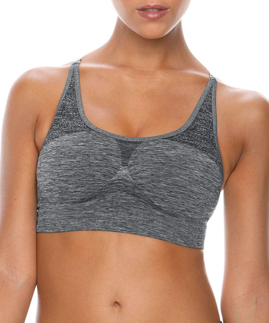 Grey seamless sports bra Sale - controlbody