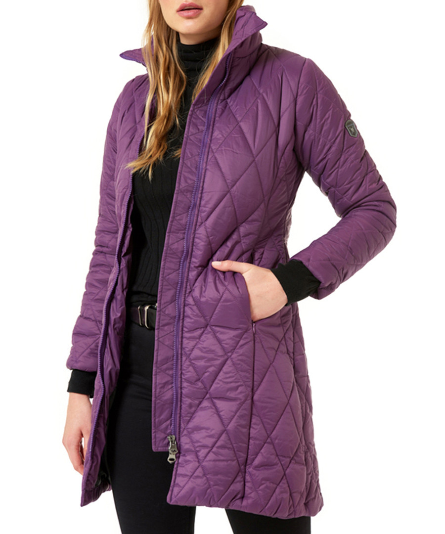 Damson quilted puffer coat Sale - Auden Cavill