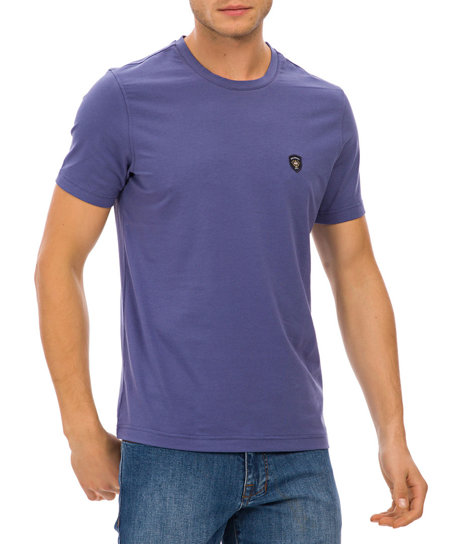 Indigo cotton logo T-shirt Sale - galvanni