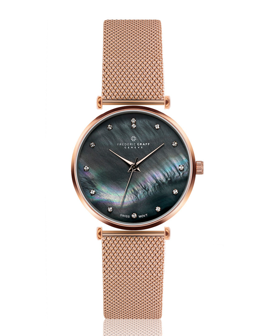 Mont Dolent rose gold-tone mesh watch Sale - frederic graff