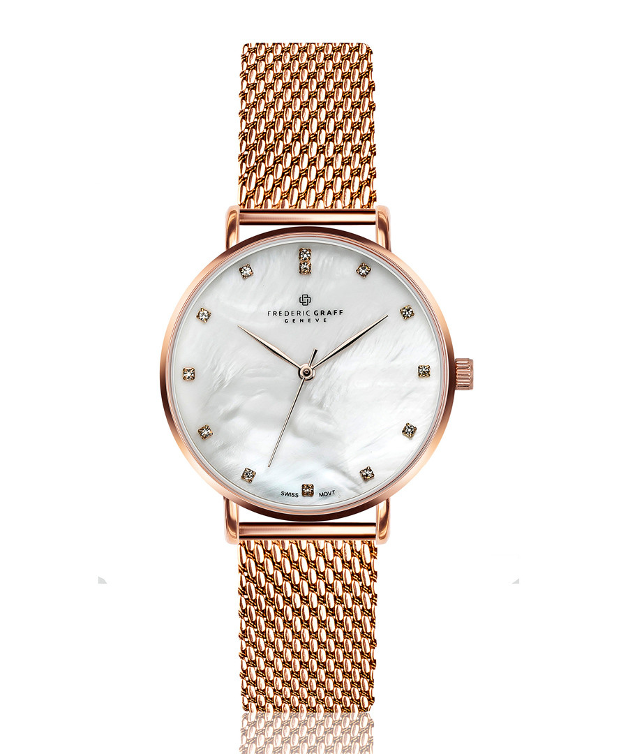 La Singla rose gold-tone mesh watch Sale - frederic graff
