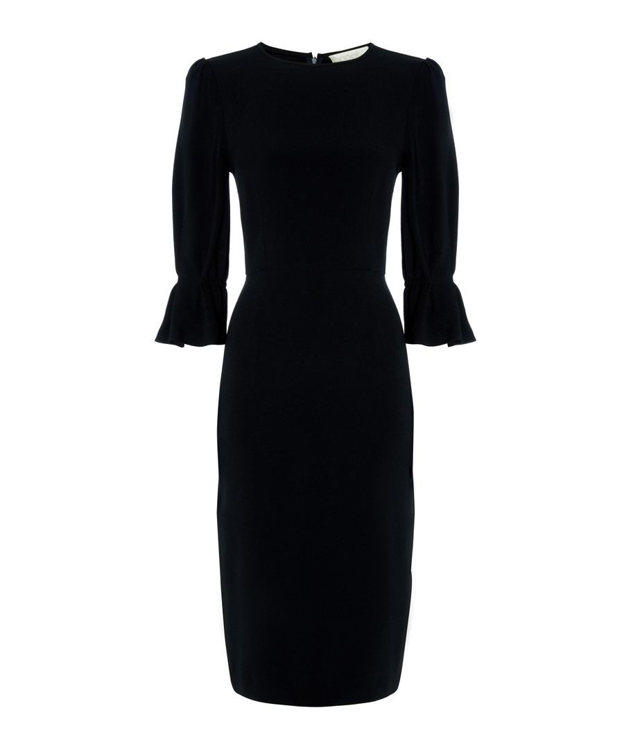 Gaynor navy flare-sleeve pencil dress Sale - Goat