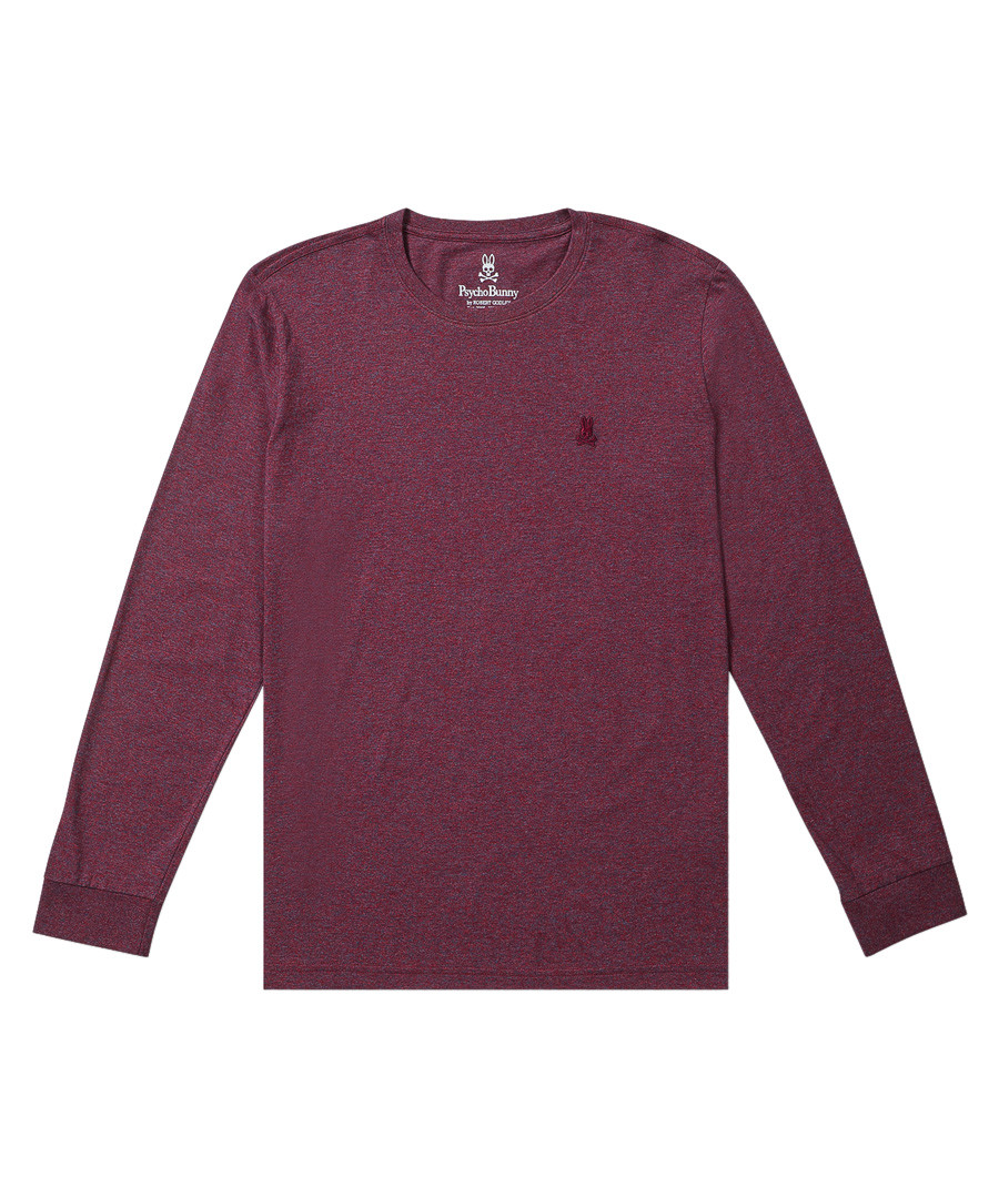 Dark red pure cotton long sleeve top Sale - Psycho Bunny