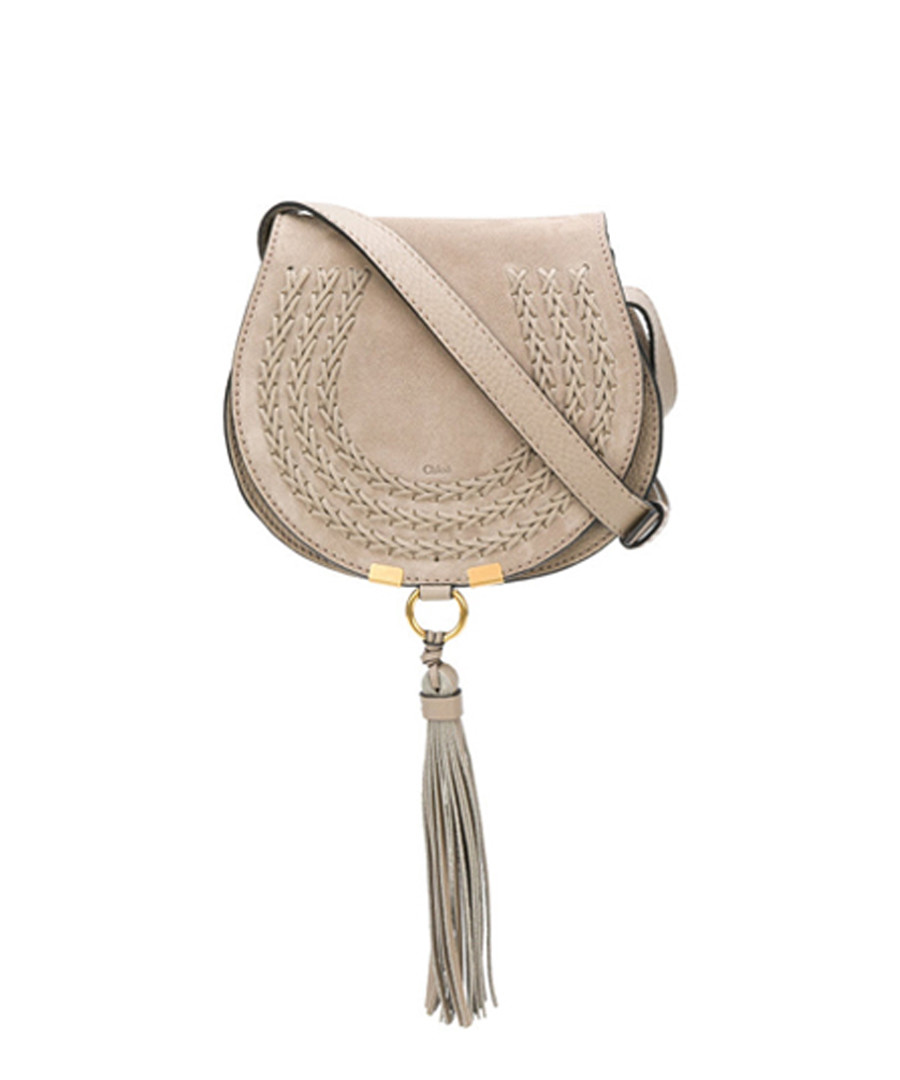 Grey suede detailed tassel crossbody bag Sale - Chloe