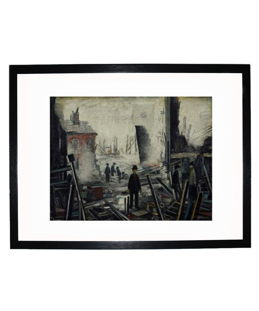 Blitzed Site framed print 280x360mm Sale - L S Lowry