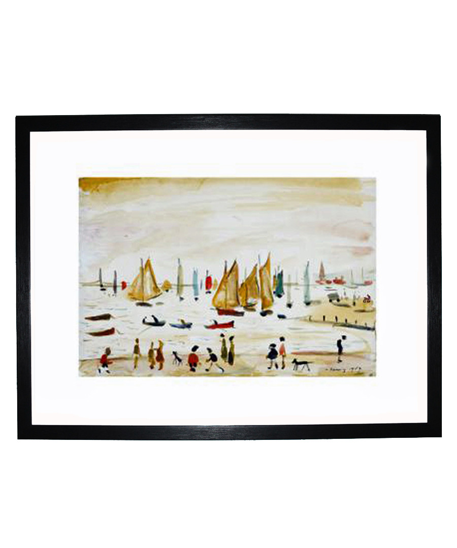 Yachts framed print 280x360mm Sale - L S Lowry