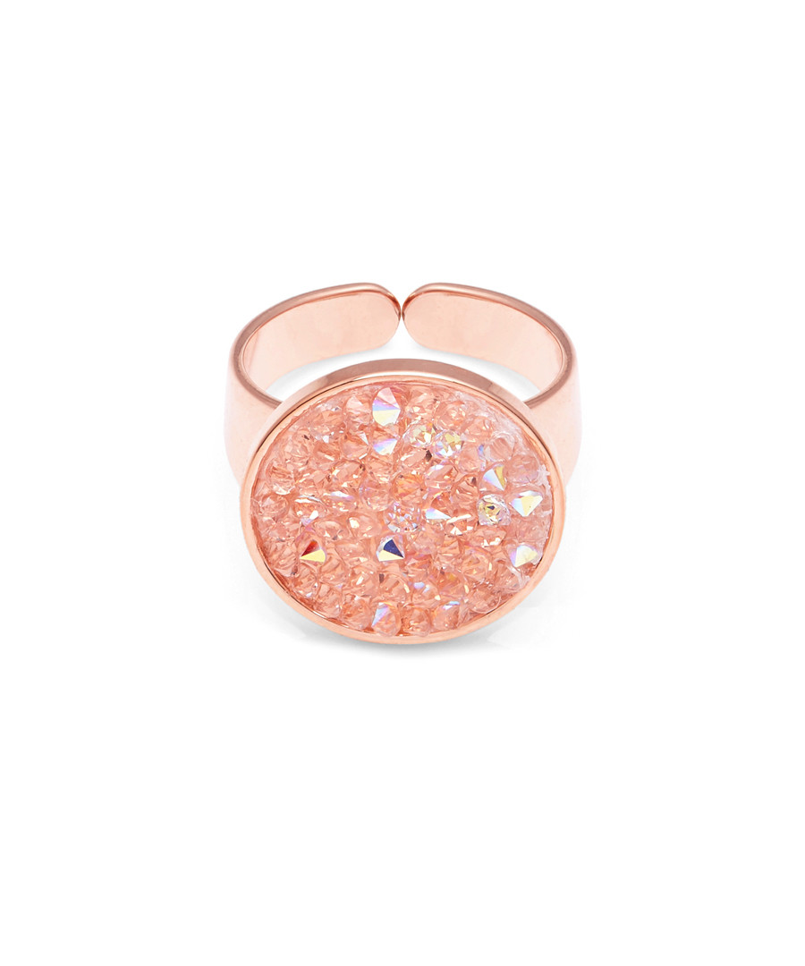 Rose gold-plated & crystal ring Sale - Aura