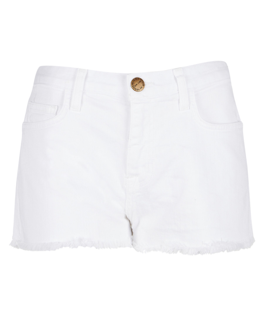 The Boyfriend white cotton denim shorts Sale - Current Elliott