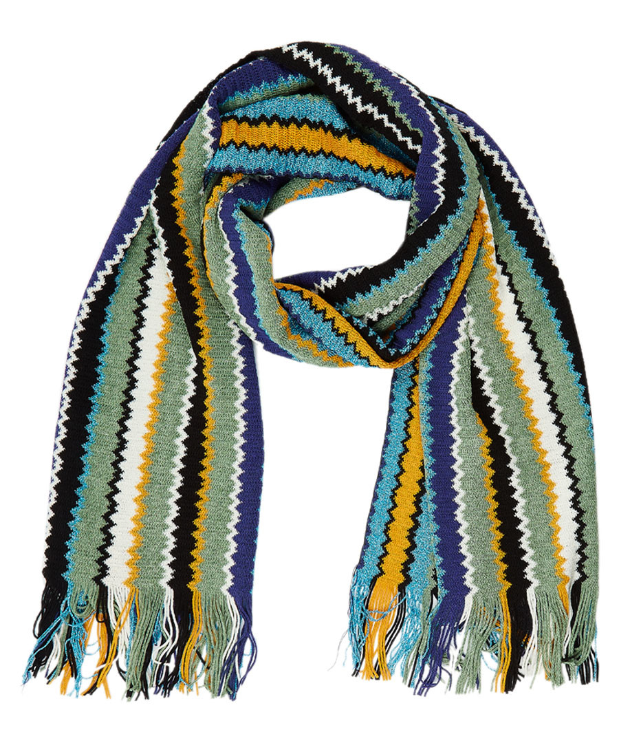 Multi-colour wool blend bars scarf Sale - missoni