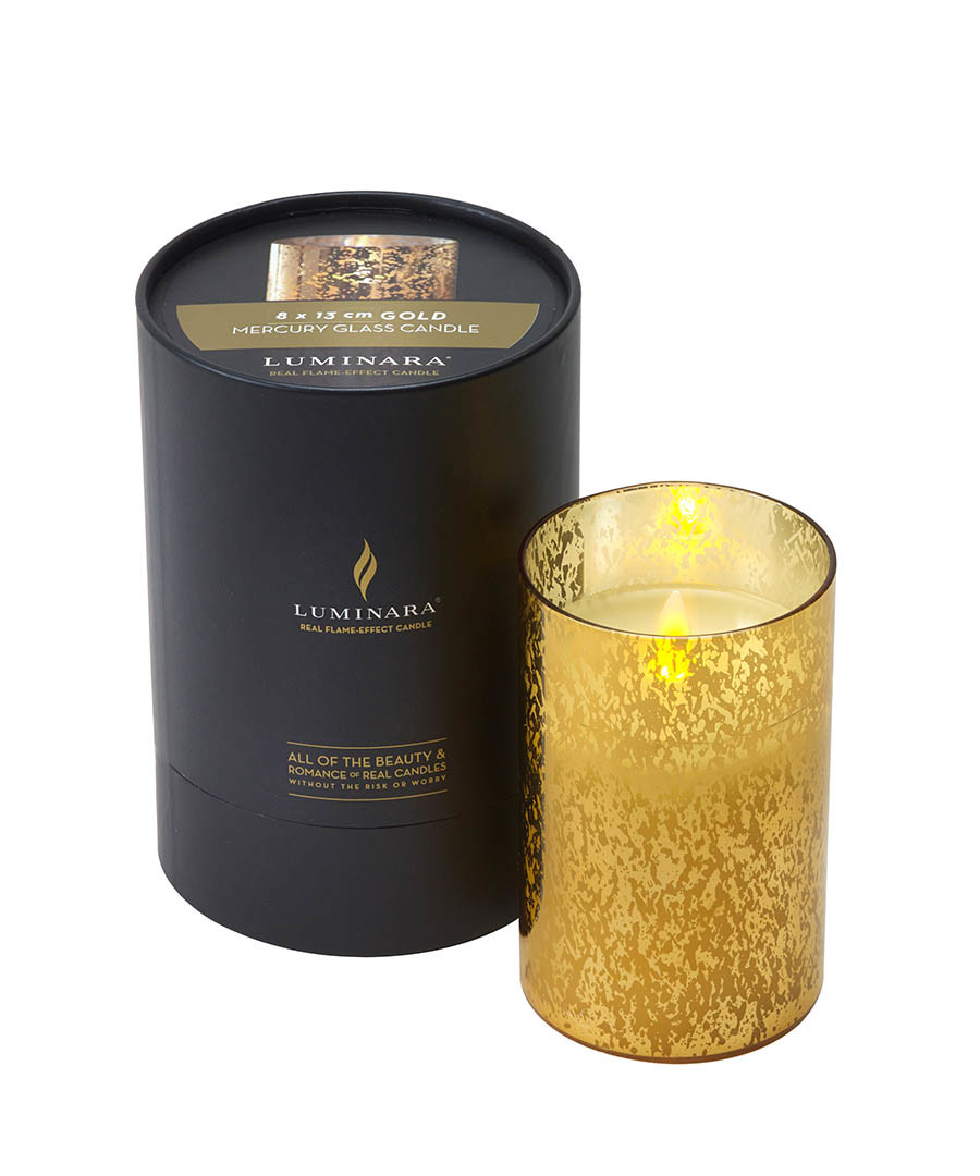 Gold jar candle 18cm Sale - luminara