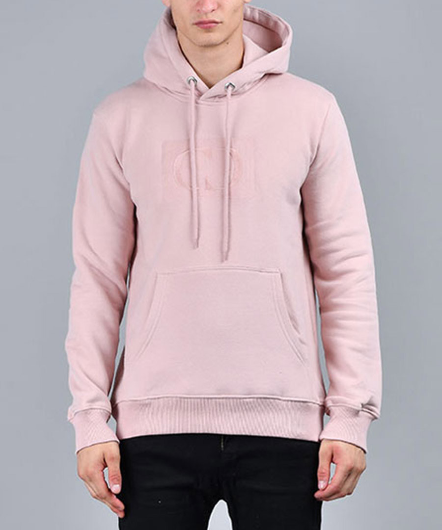 Pink cotton blend logo hoodie Sale - criminal damage