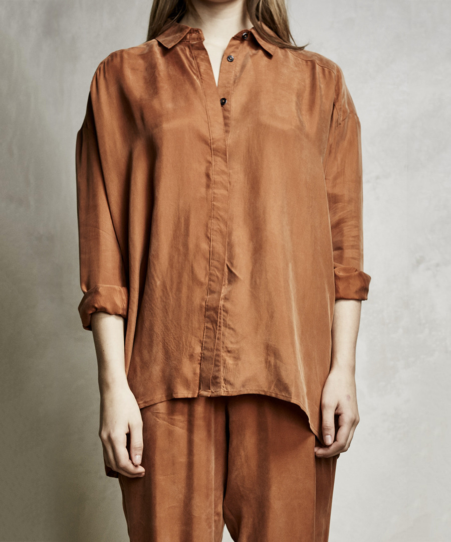 Cathay spice cupro button-up shirt Sale - religion