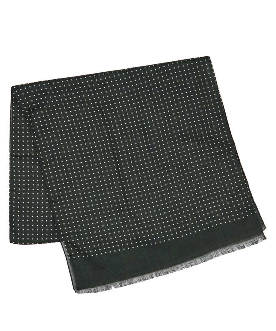 Pine green pure lana wool scarf Sale - hackett