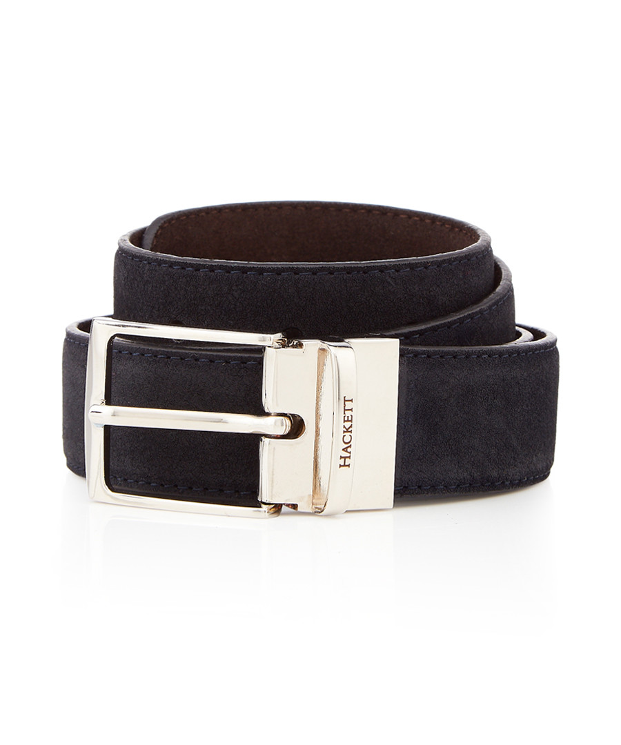 Navy & brown suede reversible belt Sale - hackett