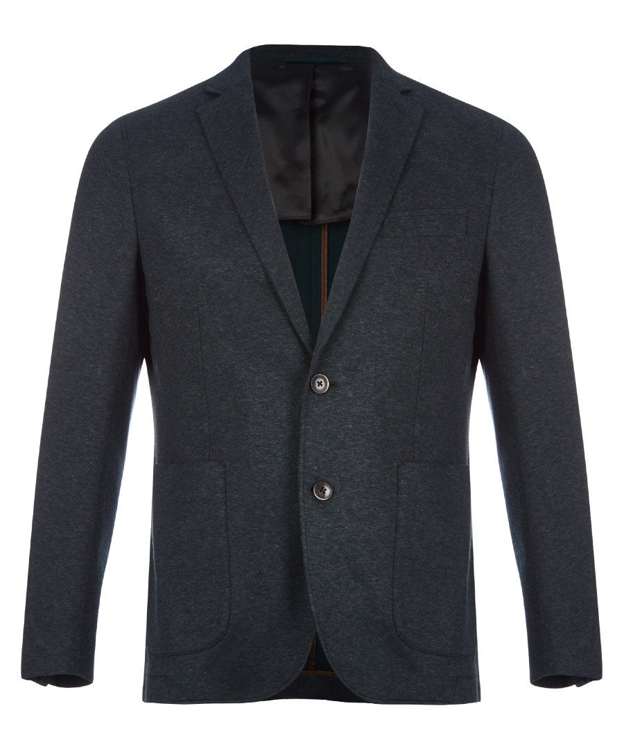 Piquet forrest green cotton blend jacket Sale - hackett