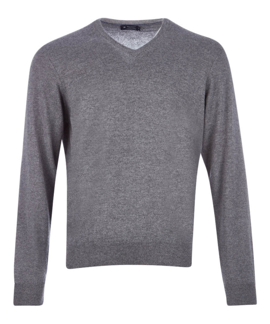Grey marl wool, silk & cashmere jumper Sale - hackett